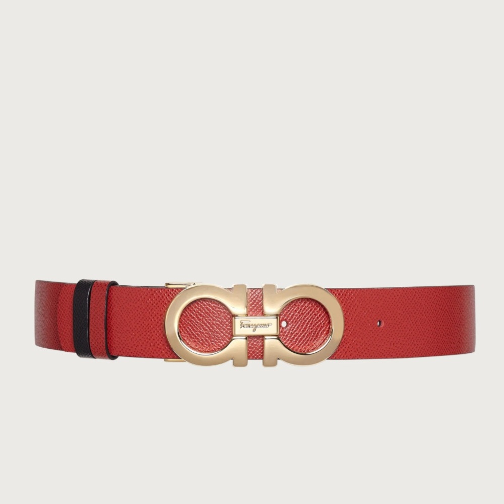 FERRAGAMO Reversible and adjustable Gancini Belt